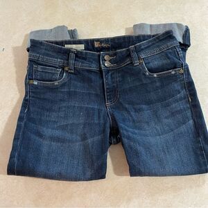 Kut from the Kloth Cameron Straight leg jeans size 6 women’s cuffed cuff denim